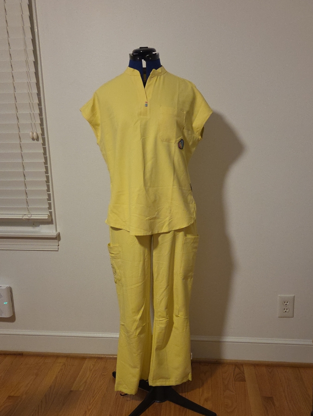 koi Women's Yellow Scrub Set